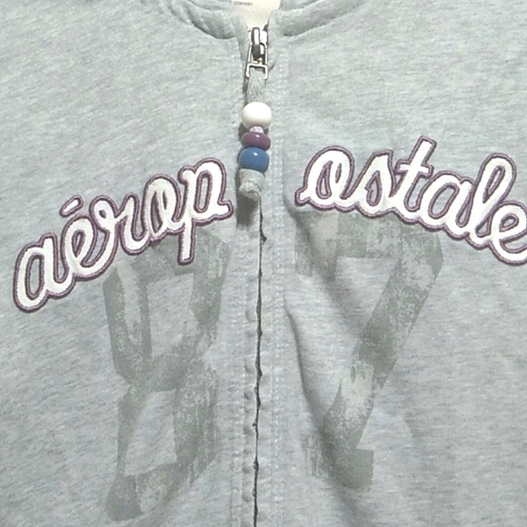 LAST DROP! Aeropostale Half Zip Pullover Hoodie Good Condition 2 Small Spots - Picture 2 of 7